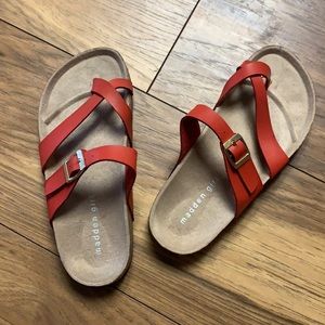 Red sandals